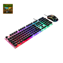 GTX 300 Punk RGB LED Backlit USB Gaming Keyboard & Mouse Set – Brand New