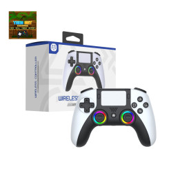 Topwolf HS-PS5240W Wireless PS5 Controller – RGB Lights, HallPi Hall Effect Sticks & Back Buttons – White